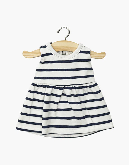 Doll Clothing – Faustine sleeveless dress in navy blue striped