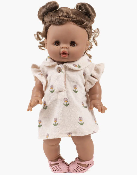 Doll Clothing Terry Dress Soft Flowers
