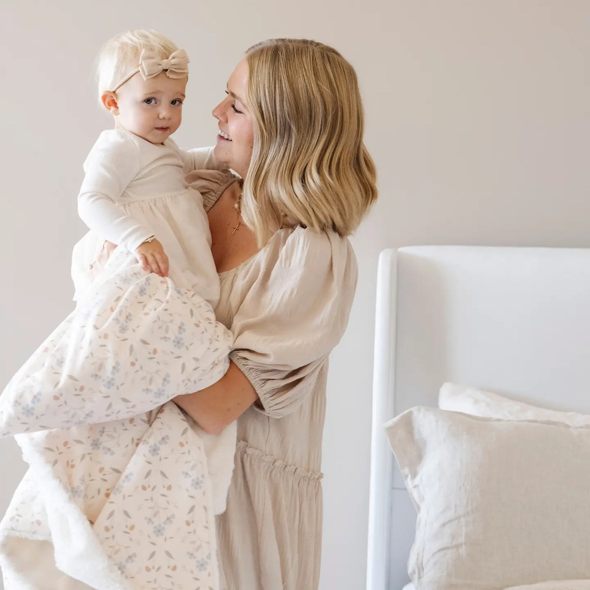 Minky/Lush Receiving Blanket - The Valley Saranoni Lil Tulips