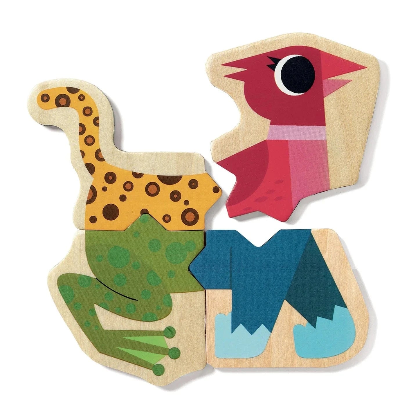 Mixanimo Mix & Match Wooden Animal Magnets Djeco Lil Tulips