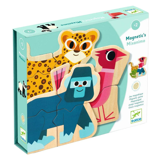 Mixanimo Mix & Match Wooden Animal Magnets Djeco Lil Tulips