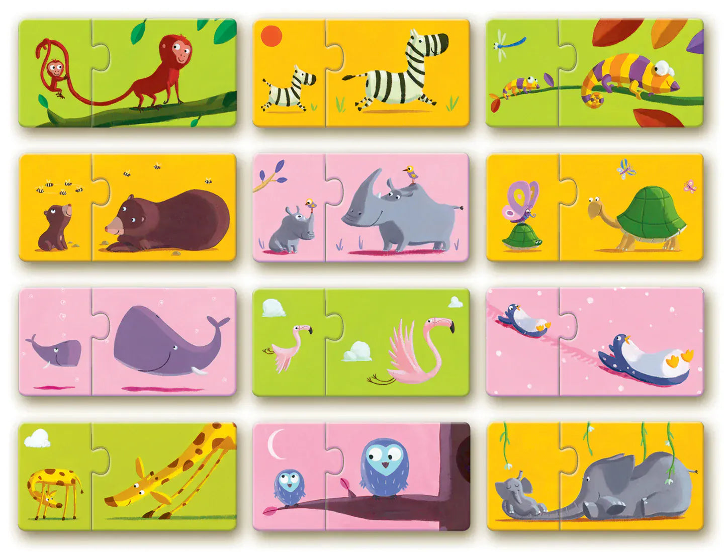 Mom and Baby Puzzle Duo Matching Activity Djeco Lil Tulips