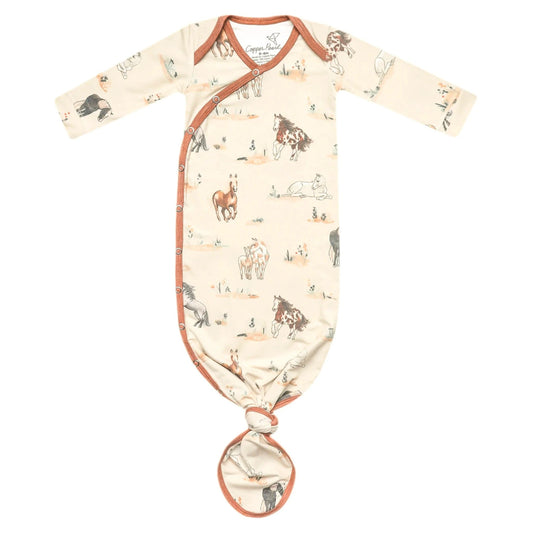 Montana Newborn Knotted Gown Copper Pearl Lil Tulips