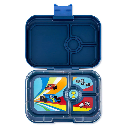 Monte Carlo Blue 4 Compartment Sandwich Bento Box Yumbox Lil Tulips