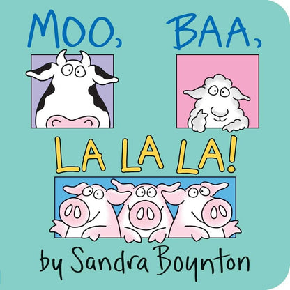 Moo, Baa, La La La! - Board Book Sandra Boynton Books Lil Tulips