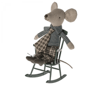 Mouse Rocking Chair - Dark Green Maileg Lil Tulips