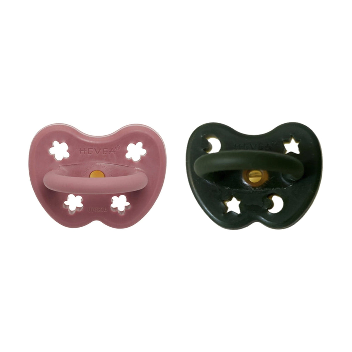 Mulberry Woods Orthodontic Pacifiers – 3–36 Months (2-Pack) Hevea Lil Tulips