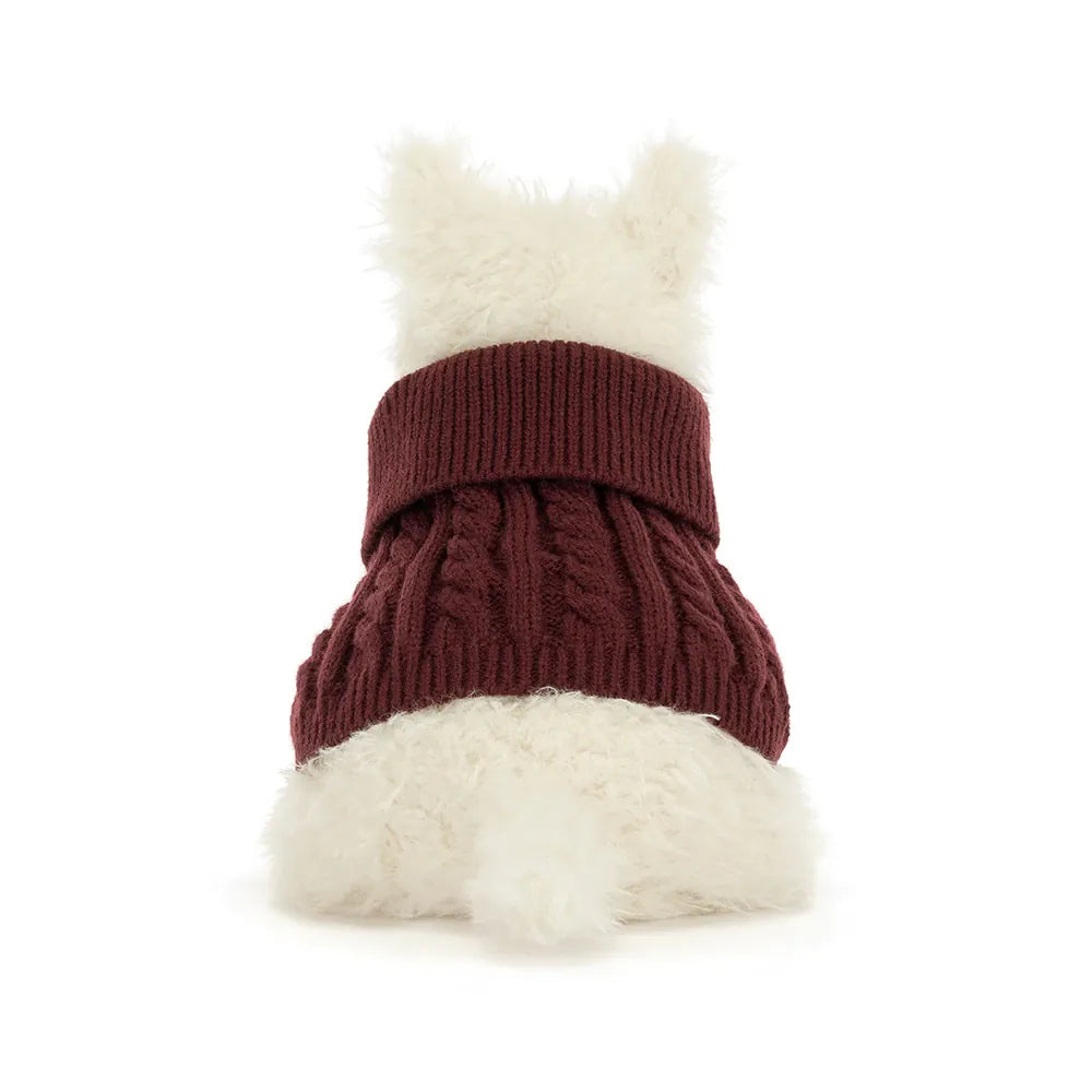 Munro Scottie Dog 'Winter Jumper' JellyCat Lil Tulips