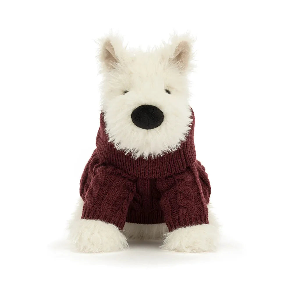 Munro Scottie Dog 'Winter Jumper' JellyCat Lil Tulips