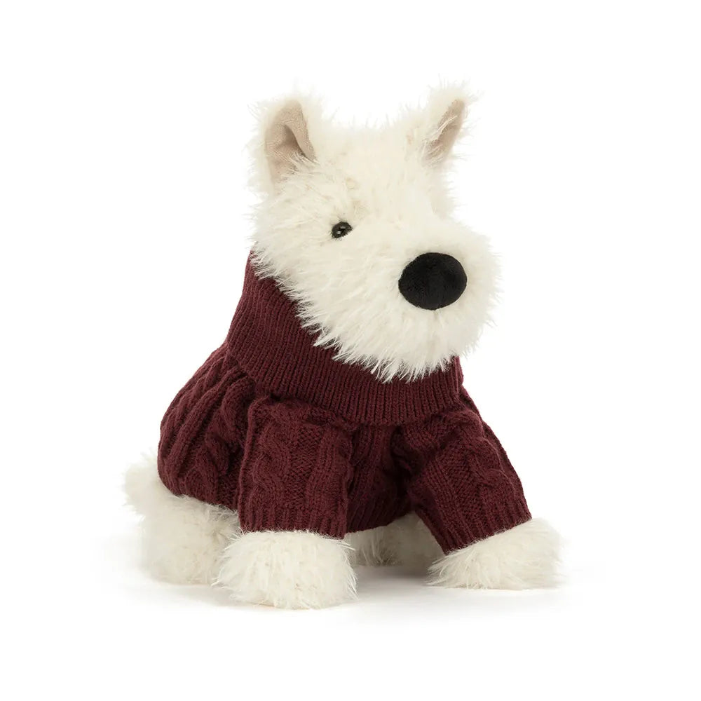 Munro Scottie Dog 'Winter Jumper' JellyCat Lil Tulips