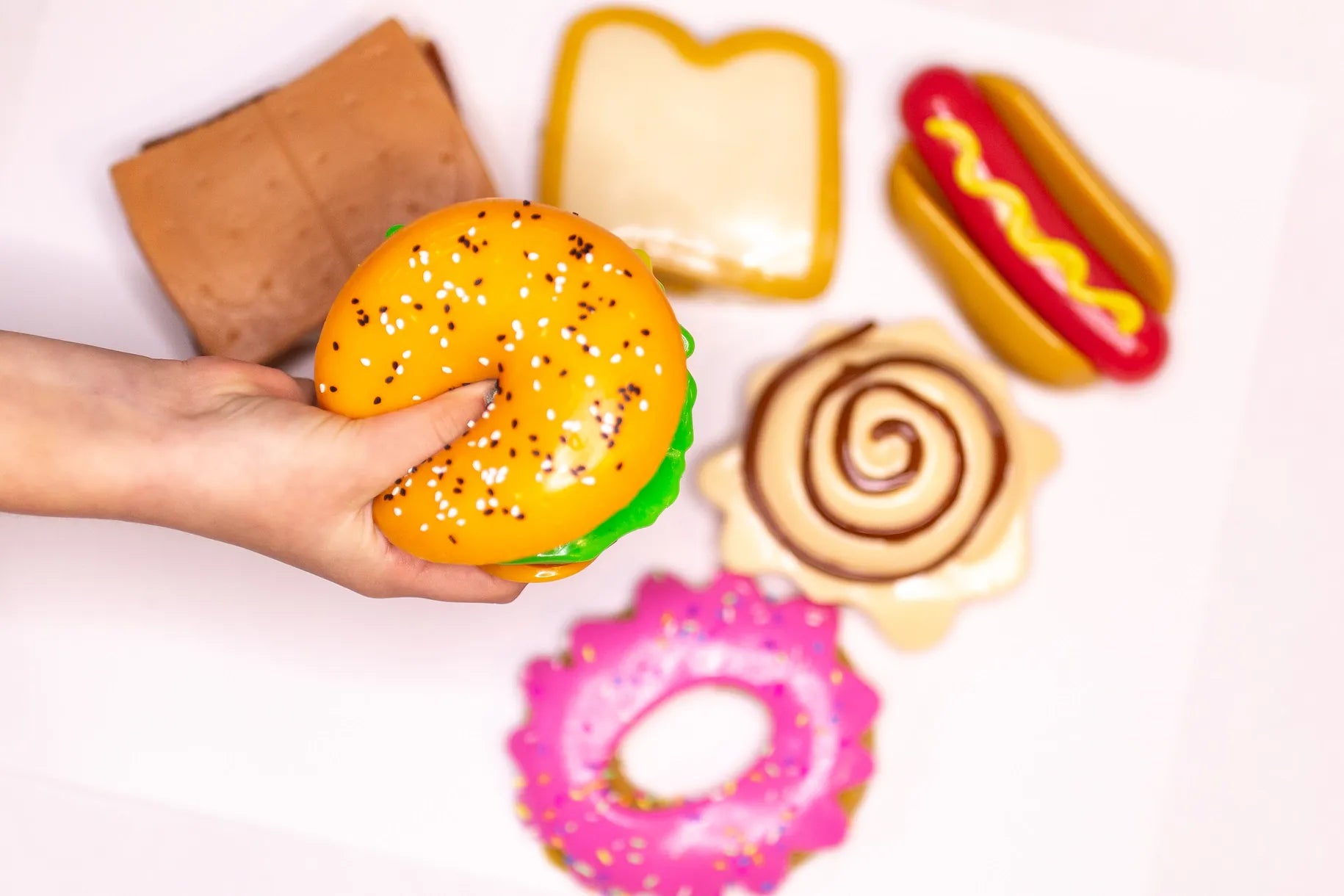 Mushmeez Taba Squishies - Burger Beverly Hills Teddy Bear Company Lil Tulips