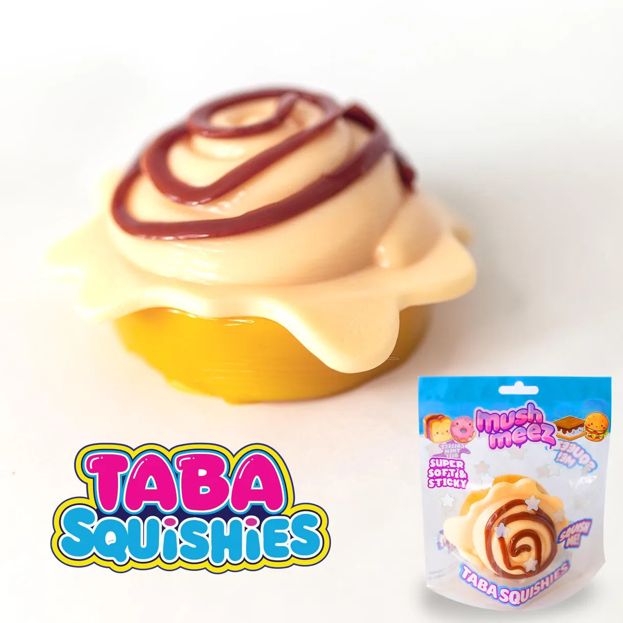 Mushmeez Taba Squishies - Cinnamon Roll Beverly Hills Teddy Bear Company Lil Tulips