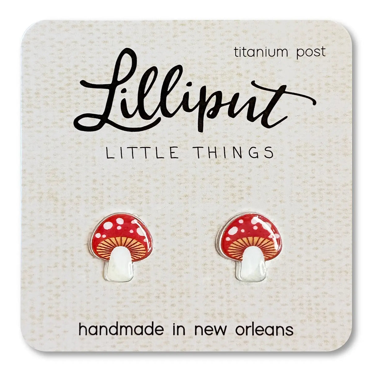 Mushroom Earrings Lilliput Little Things Lil Tulips