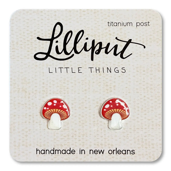 Mushroom Earrings Lilliput Little Things Lil Tulips
