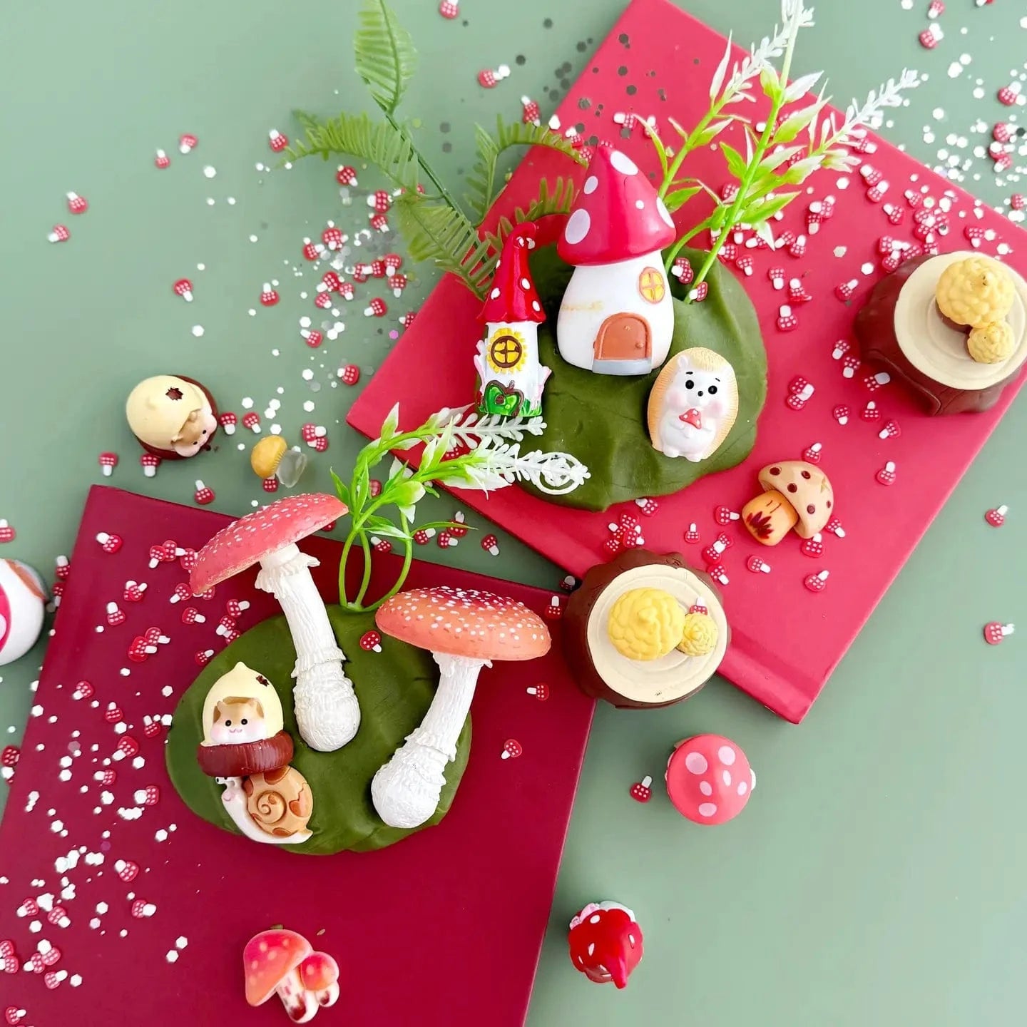 Mushroom Meadow Kiddough Play Kit Earth Grown KidDoughs Lil Tulips