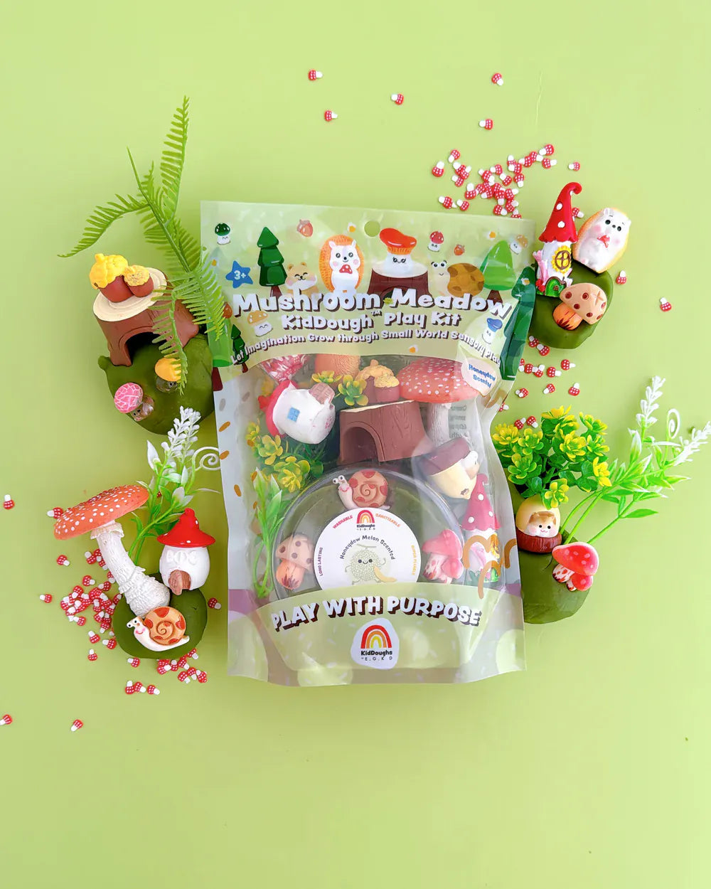 Mushroom Meadow Kiddough Play Kit Earth Grown KidDoughs Lil Tulips