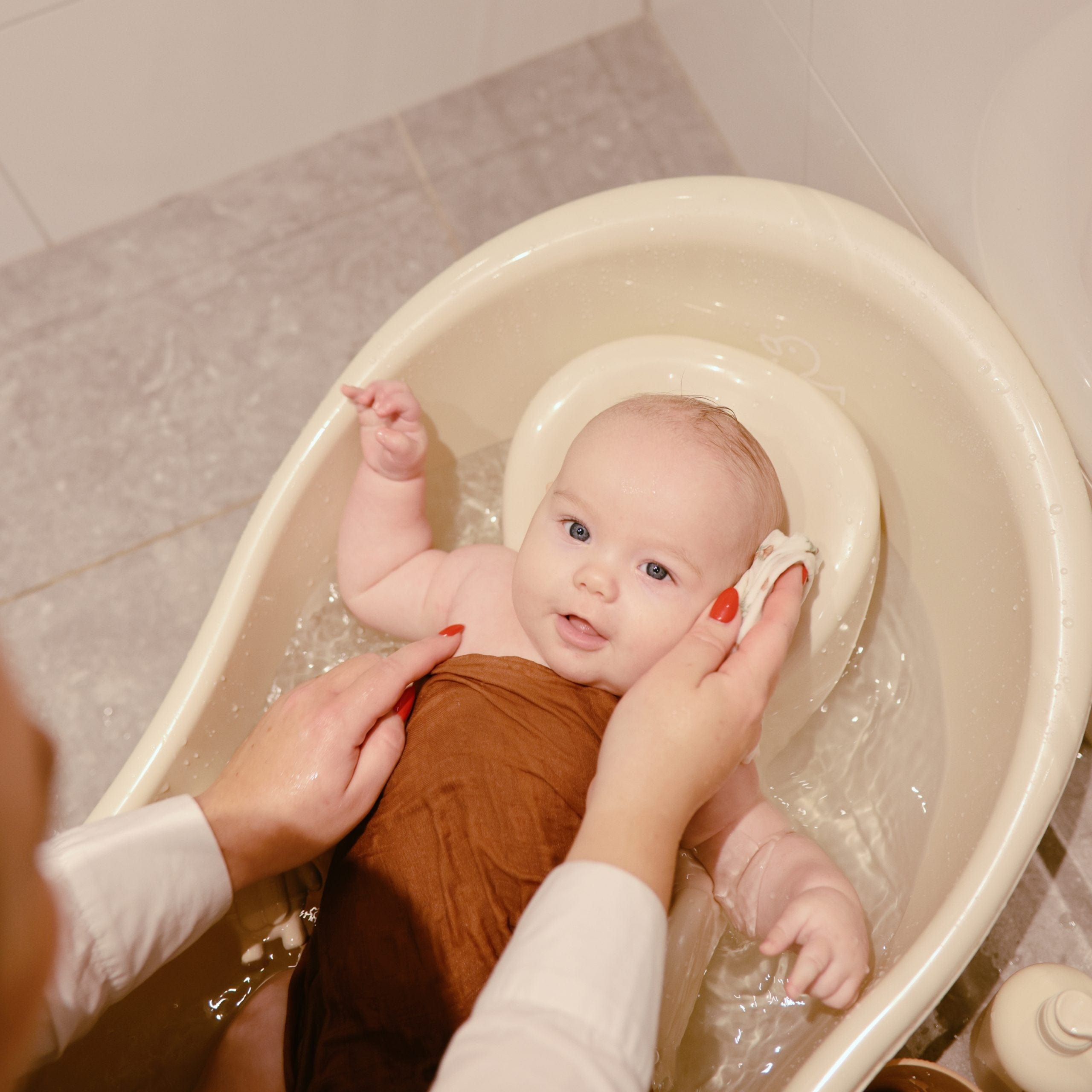 Muslin Cotton Washcloth 5-Pack (Pink Flowers Combo) Mushie Lil Tulips