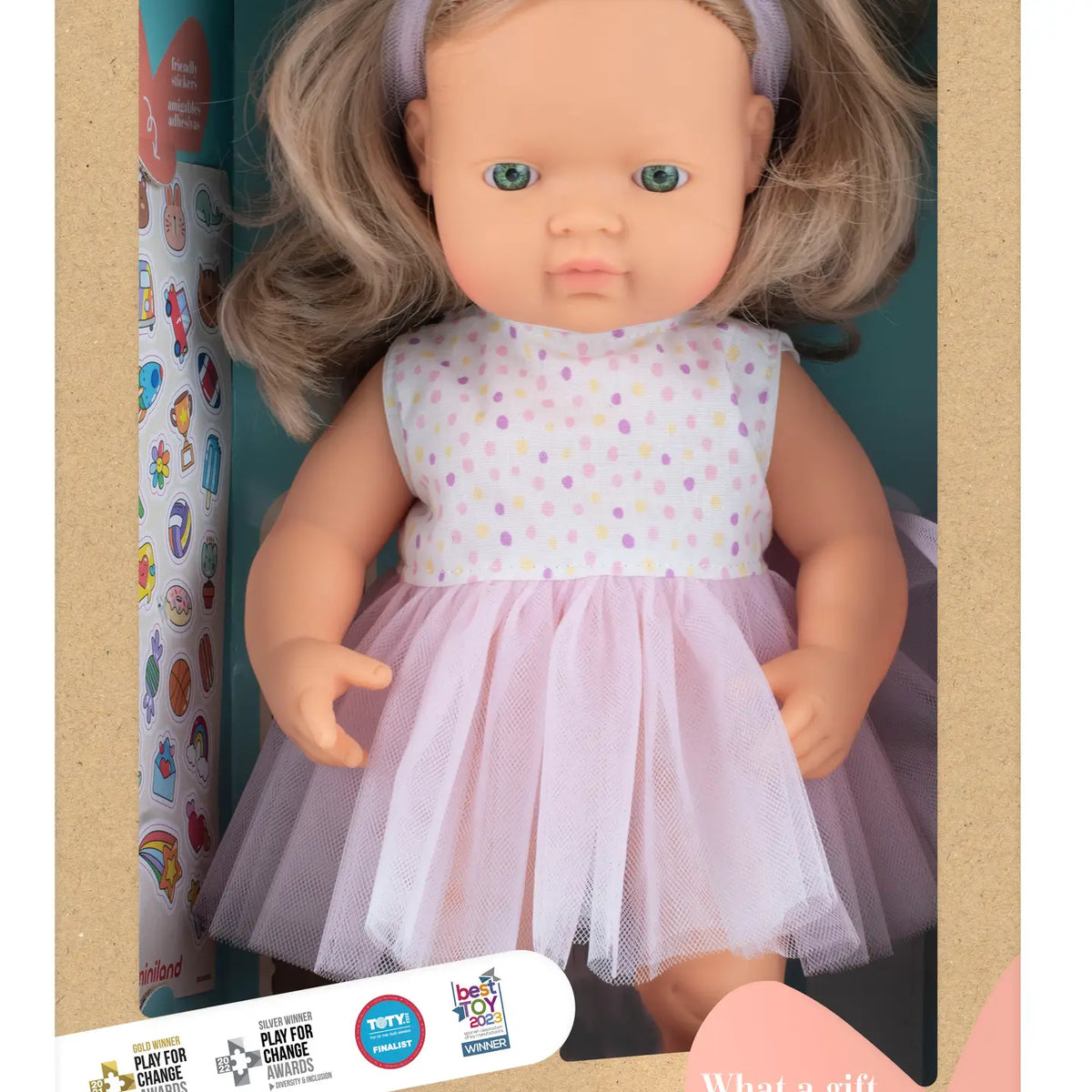 My Friends & Me Dark Blonde Caucasian Doll 15" Miniland Lil Tulips