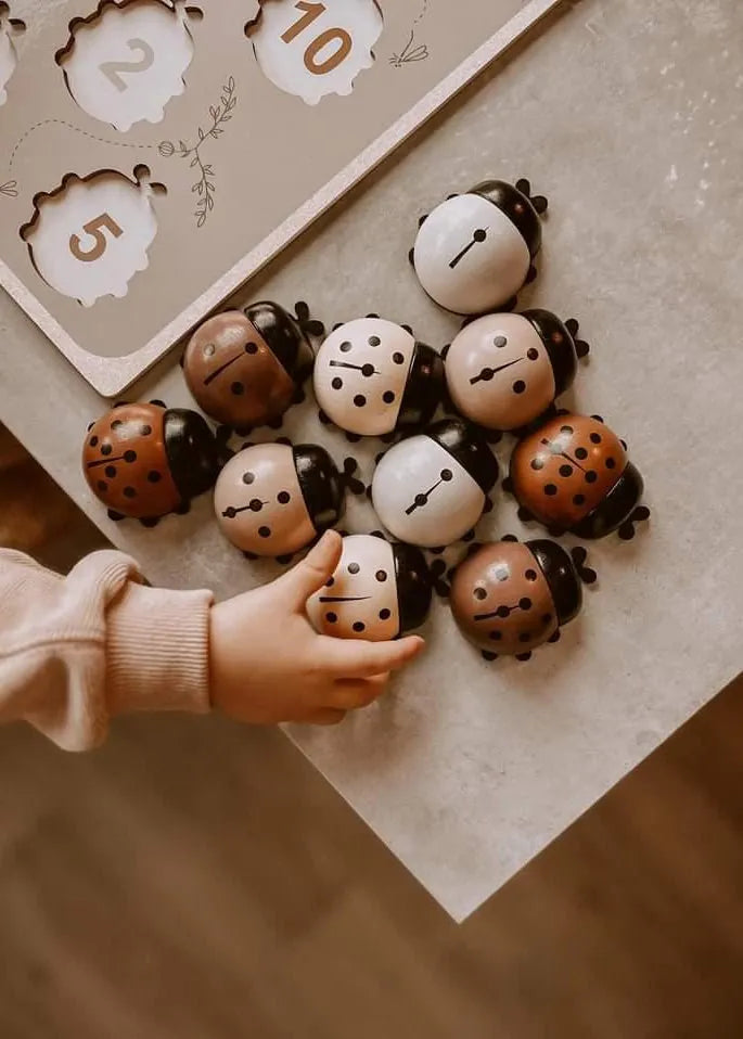 My Little Lady Bug Wooden Peg Puzzle Mrs. Ertha Lil Tulips