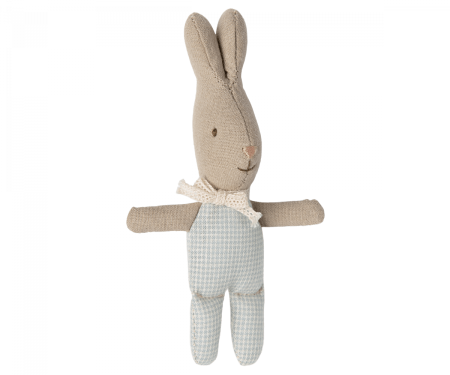 MY Rabbit - Light Blue Check Maileg Lil Tulips