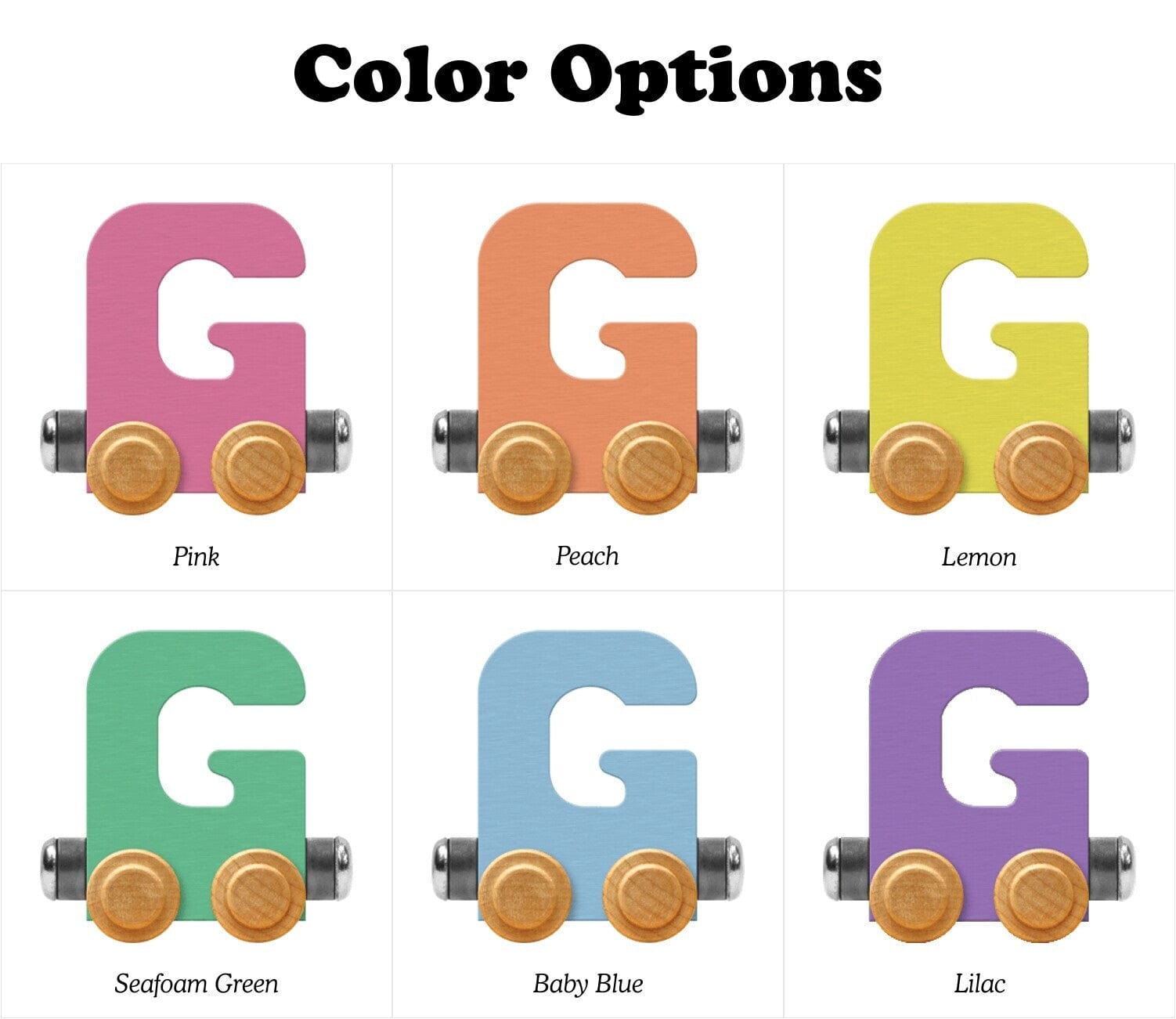 Name Train Letter G Pastel Baby Blue Maple Landmark Lil Tulips