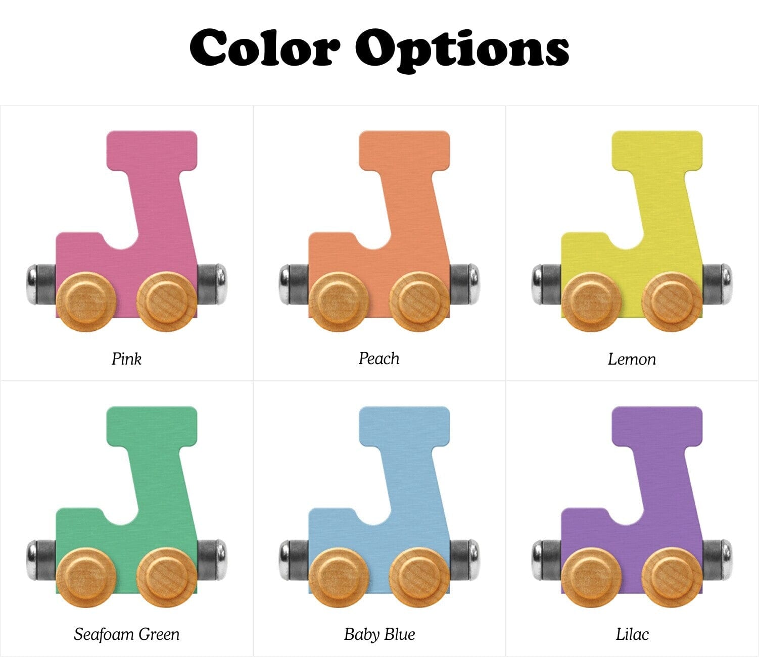 Name Train Letter J Pastel Baby Blue Maple Landmark Lil Tulips