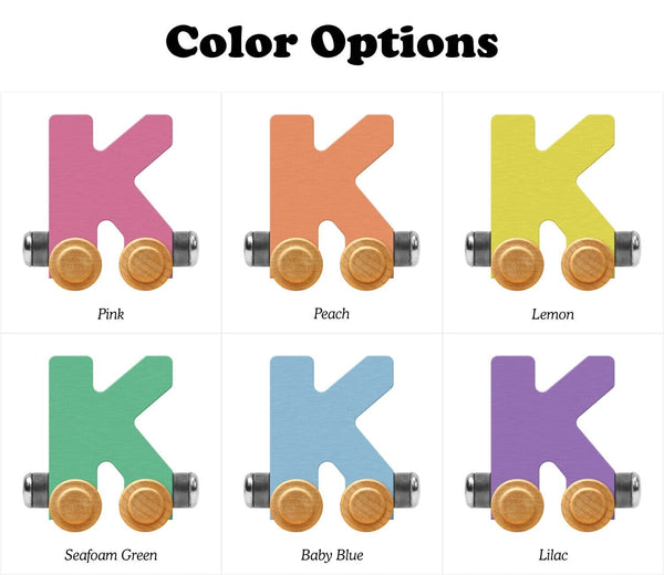 Name Train Letter K Pastel Baby Blue Maple Landmark Lil Tulips