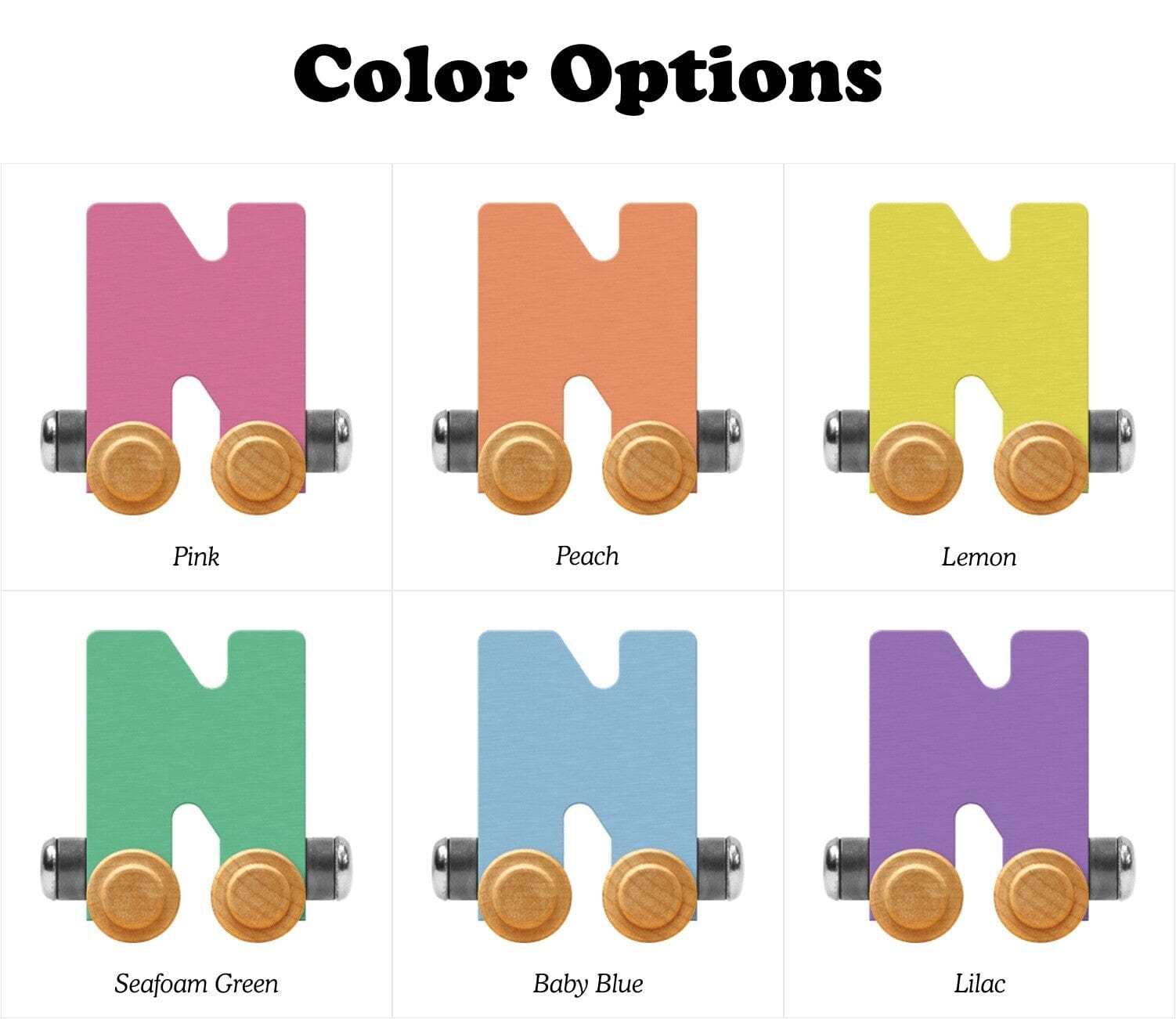 Name Train Letter N Pastel Baby Blue Maple Landmark Lil Tulips