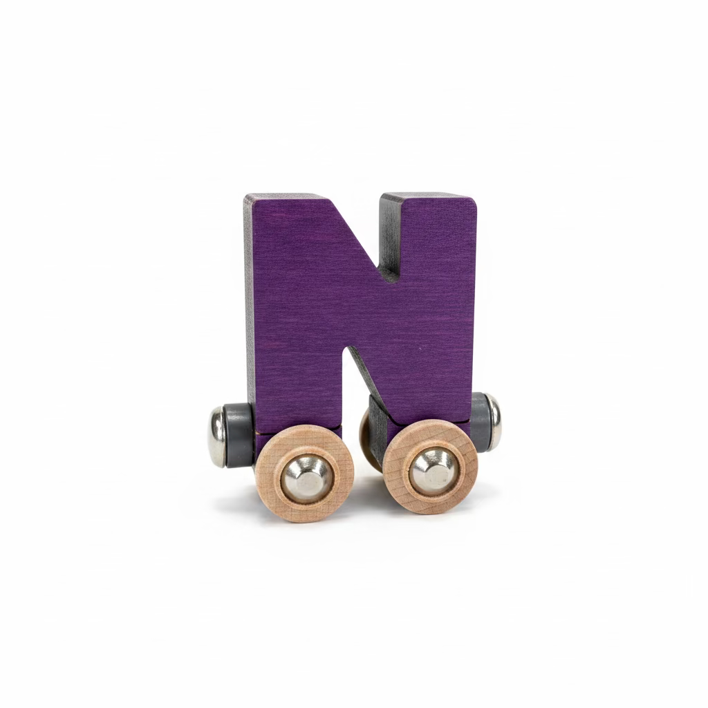 Name Train Letter N - Purple Maple Landmark Lil Tulips