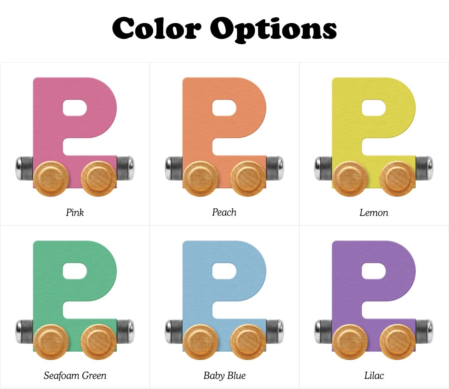 Name Train Letter P Pastel Baby Blue Maple Landmark Lil Tulips