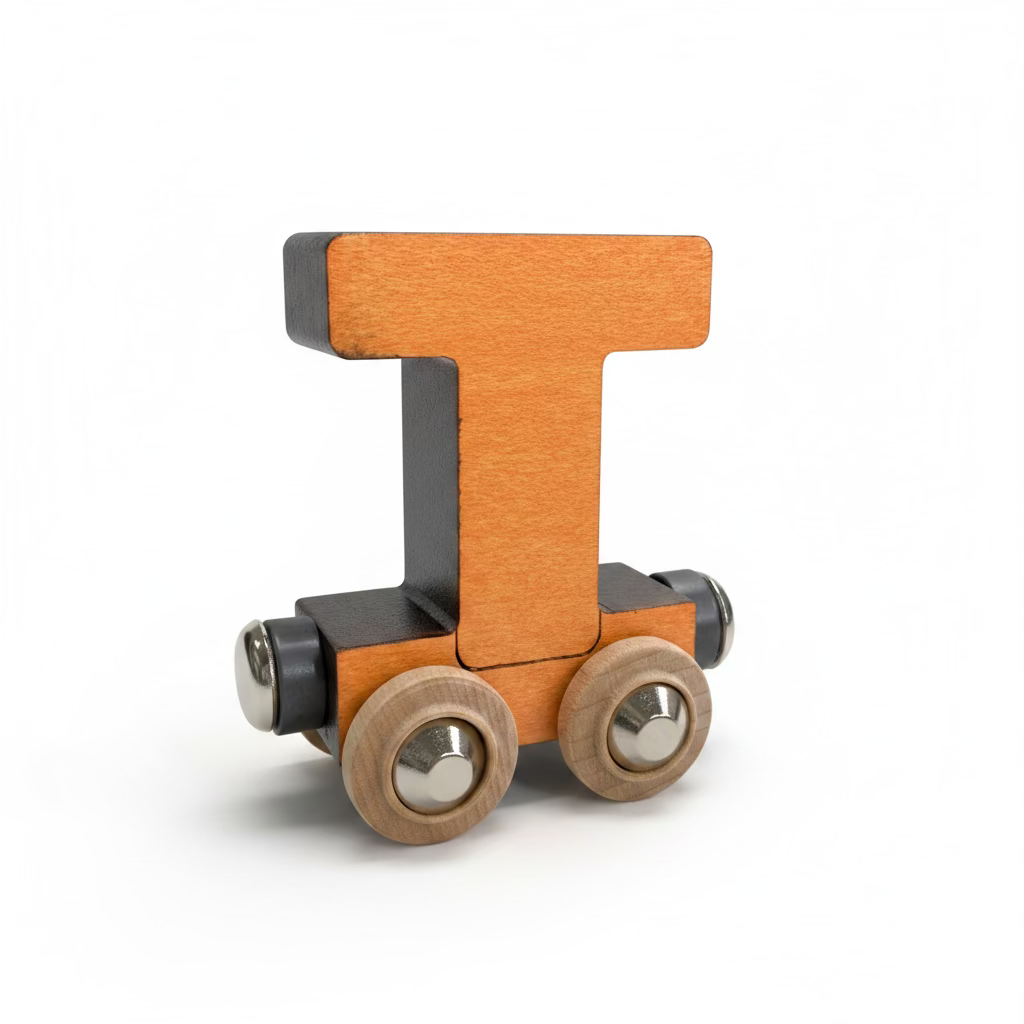 Name Train Letter T - Orange Maple Landmark Lil Tulips