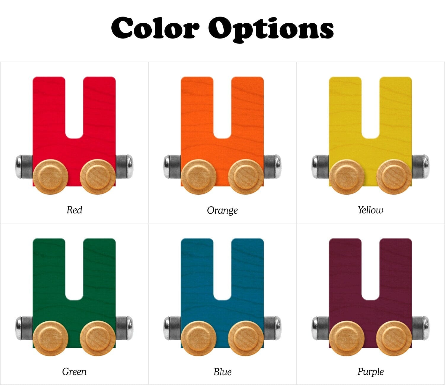 Name Train Letter U Bright Blue Maple Landmark Lil Tulips