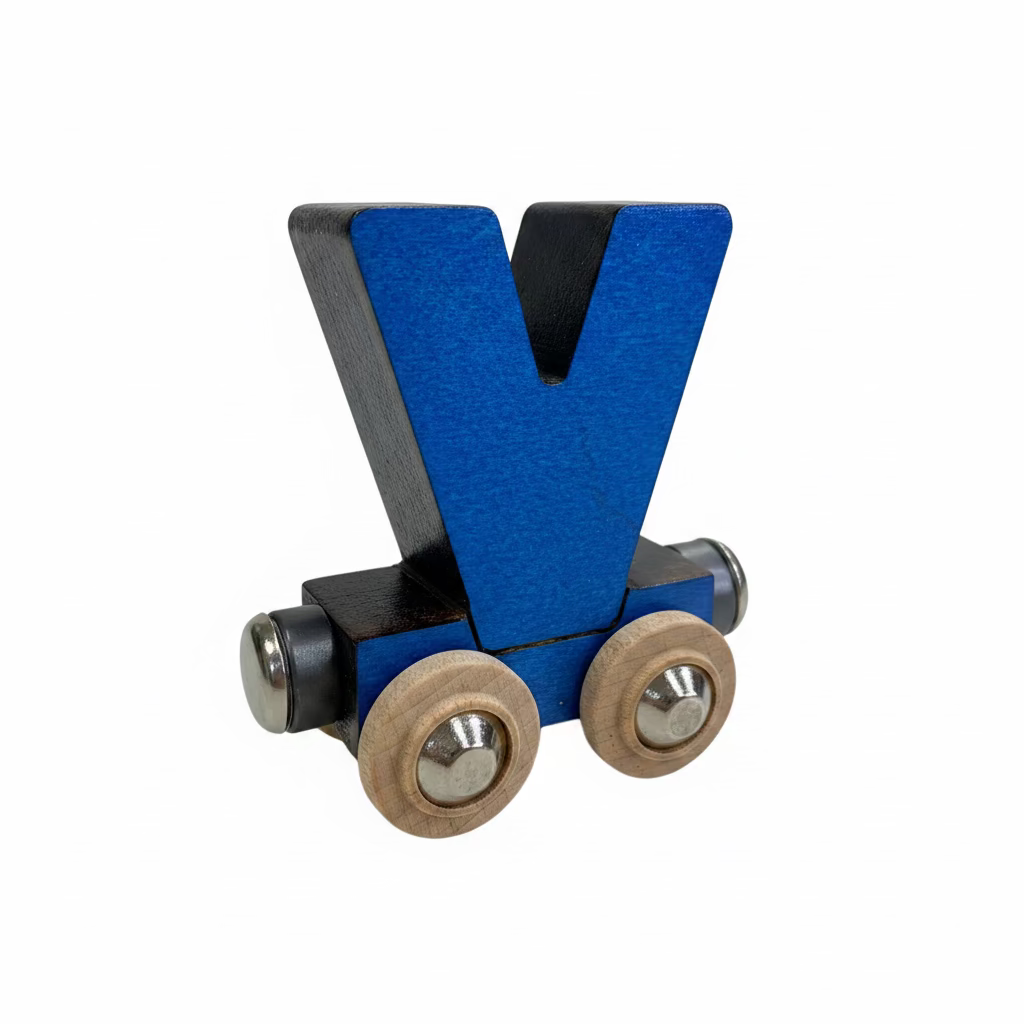 Name Train Letter V - Blue Maple Landmark Lil Tulips