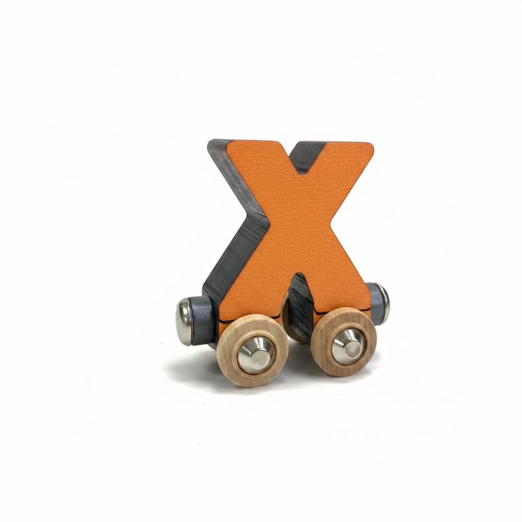 Name Train Letter X - Orange Maple Landmark Lil Tulips