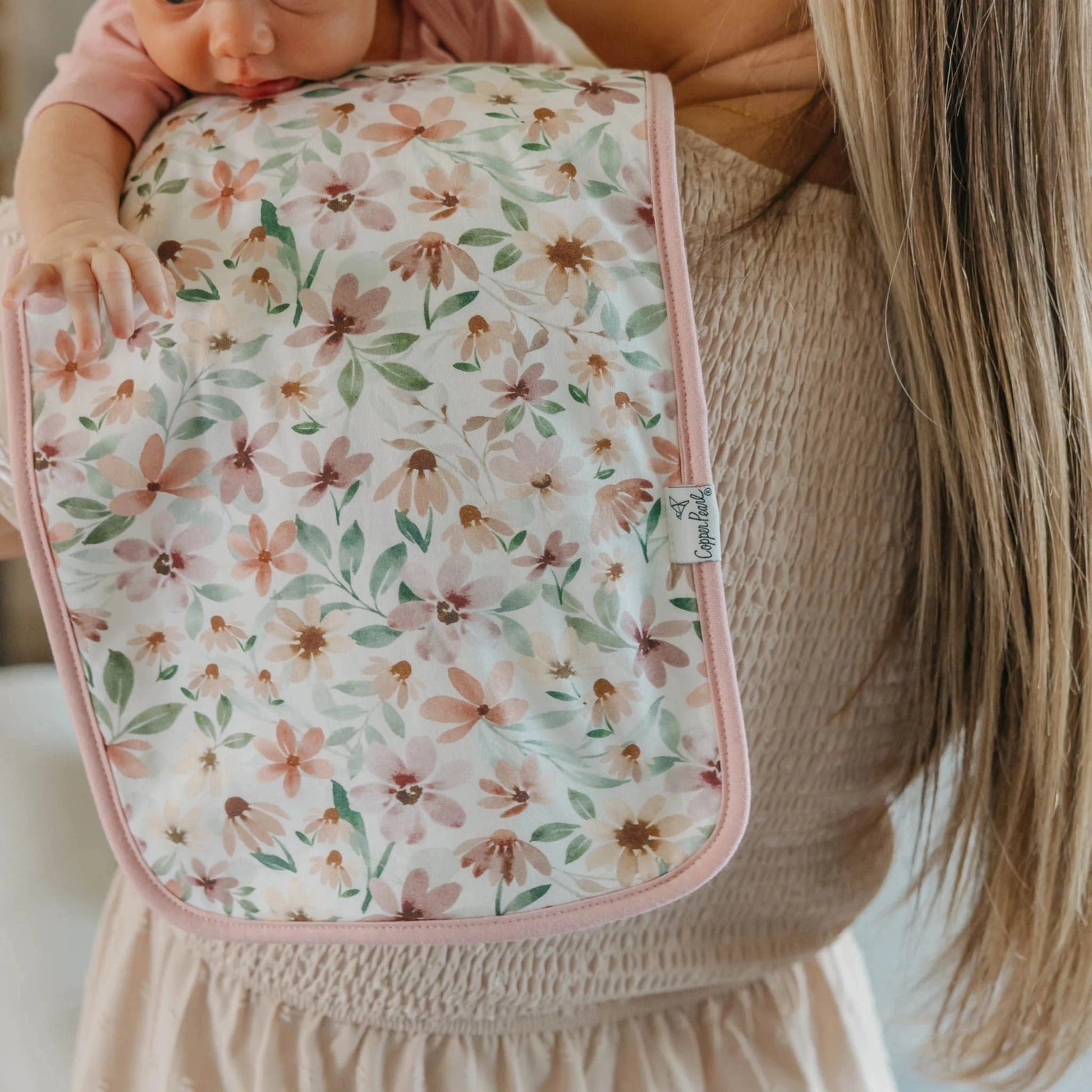 Natalie Burp Cloth Set (3-Pack) Copper Pearl Lil Tulips