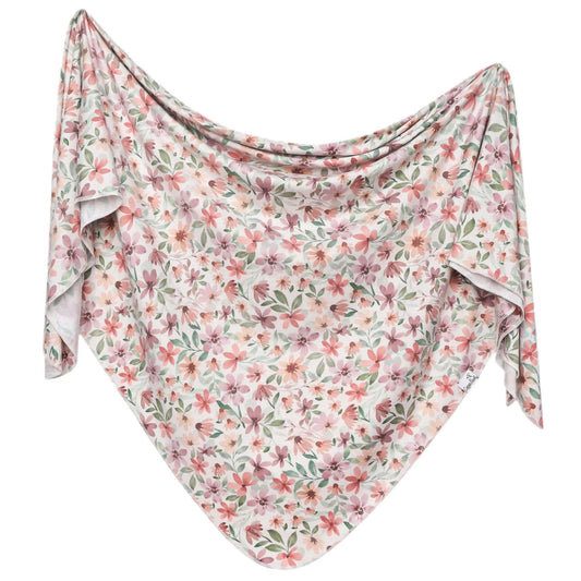 Natalie Knit Swaddle Blanket Copper Pearl Lil Tulips