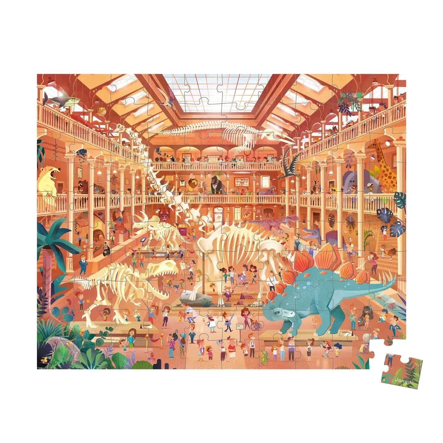 Natural History Museum Puzzle - 100 Pcs Janod Lil Tulips