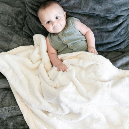 Natural Lush Blanket Receiving Saranoni Lil Tulips