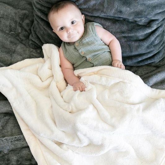 Natural Lush Blanket Receiving Saranoni Lil Tulips