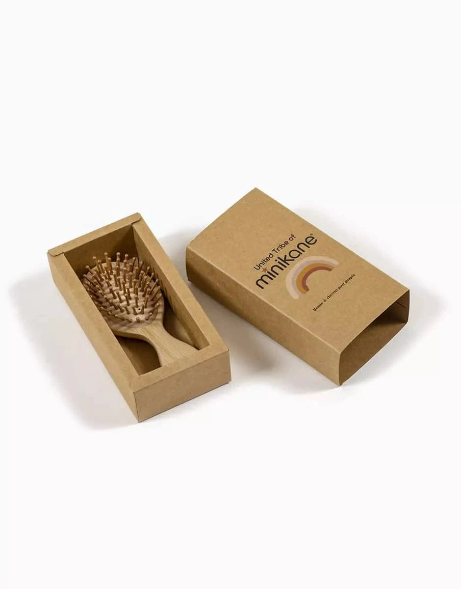 Natural Wood Hairbrush for Doll Minikane Lil Tulips