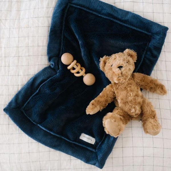 Navy Lush Blanket Saranoni Lil Tulips