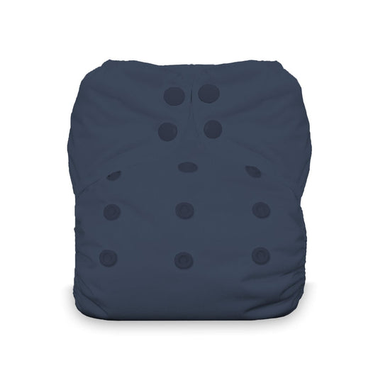 Navy Snap Natural One Size All in One Diaper Thirsties Lil Tulips