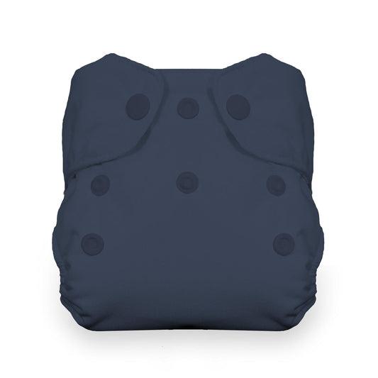 Navy Snap Newborn All In One Thirsties Lil Tulips