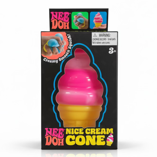 NeeDoh Nice Cream Cone - Strawberry Pink Schylling Inc. Lil Tulips
