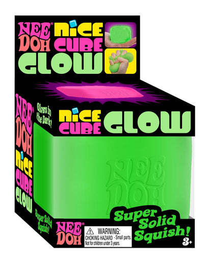 NeeDoh Nice Cube Glow Green Schylling Inc. Lil Tulips