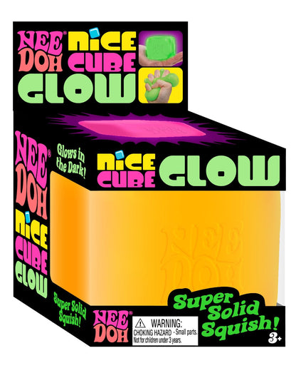 NeeDoh Nice Cube Glow Orange Schylling Inc. Lil Tulips