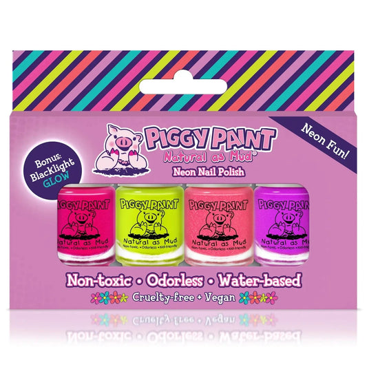 Neon Box Set Non-Toxic Kids Nail Polish Piggy Paint Lil Tulips