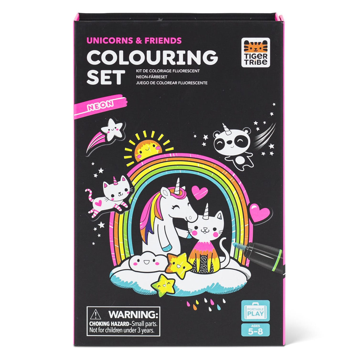 Neon Coloring Set - Unicorns and Friends Tiger Tribe Lil Tulips