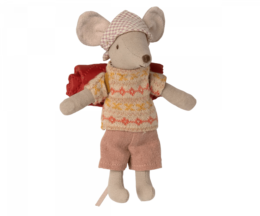 NEW Hiker Mouse, Big Sister Maileg Lil Tulips