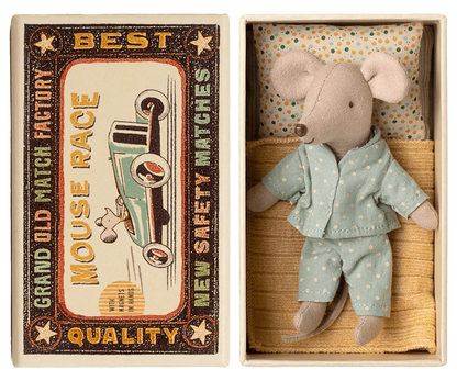 NEW Little Brother Mouse in Matchbox Maileg Lil Tulips